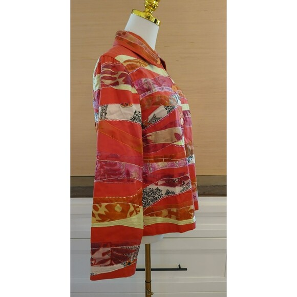 Coldwater Creek 100% Cotton Blend Blazer Jacket Festive Boho XS Career Office - Picture 5 of 9